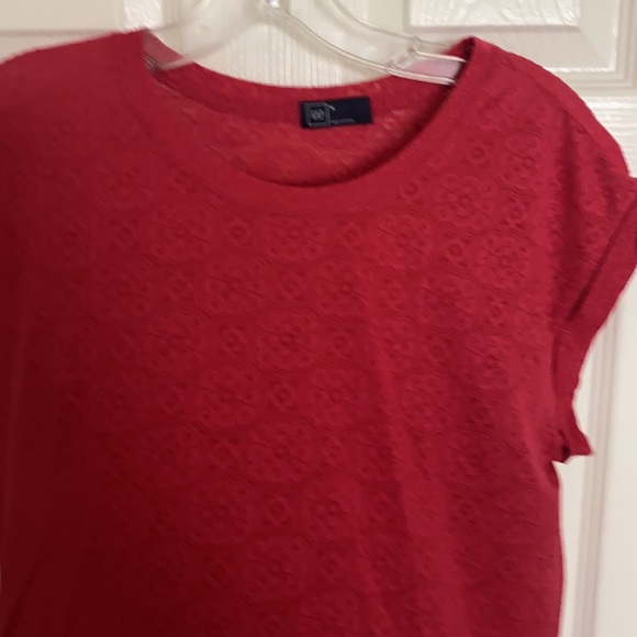 Women Gap Printed Top Size Medium Red - Picture 9 of 11